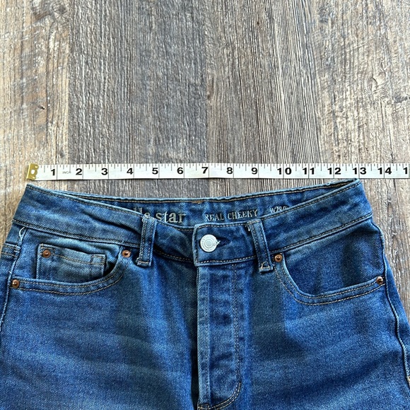 Vanilla Star Real Cheeky Distressed High Rise Medium Wash Jeans Juniors Size 9 - Picture 5 of 11